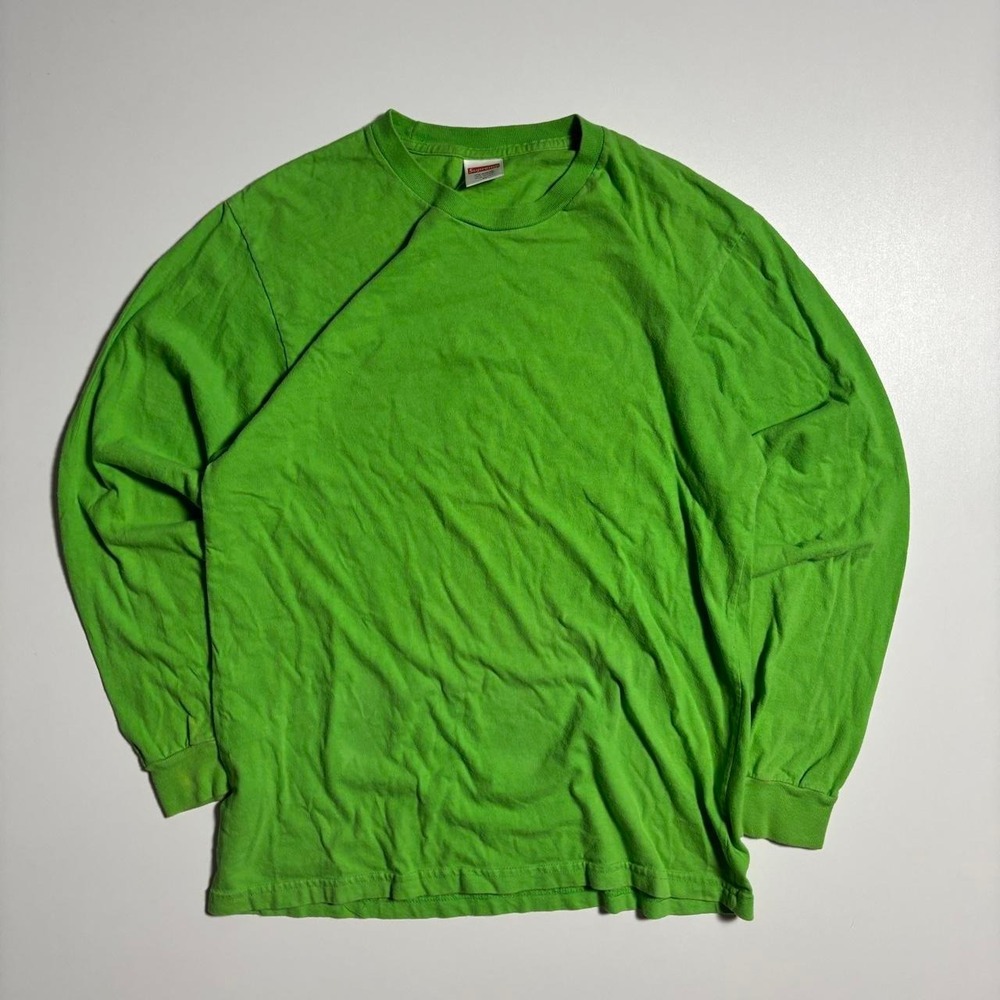 Supreme Lime Green Long Sleeve T-Shirt - Medium